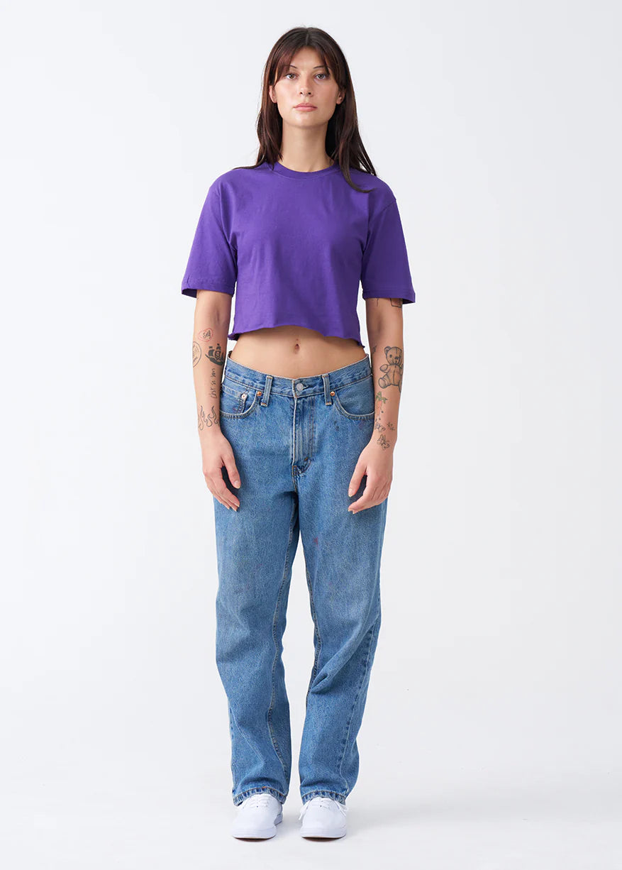 Combed Cotton Crop Top T-Shirt