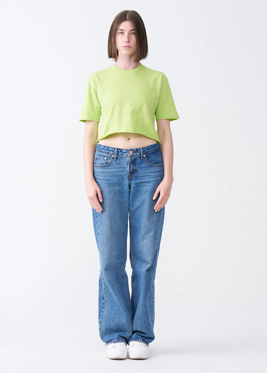 Combed Cotton Crop Top T-Shirt