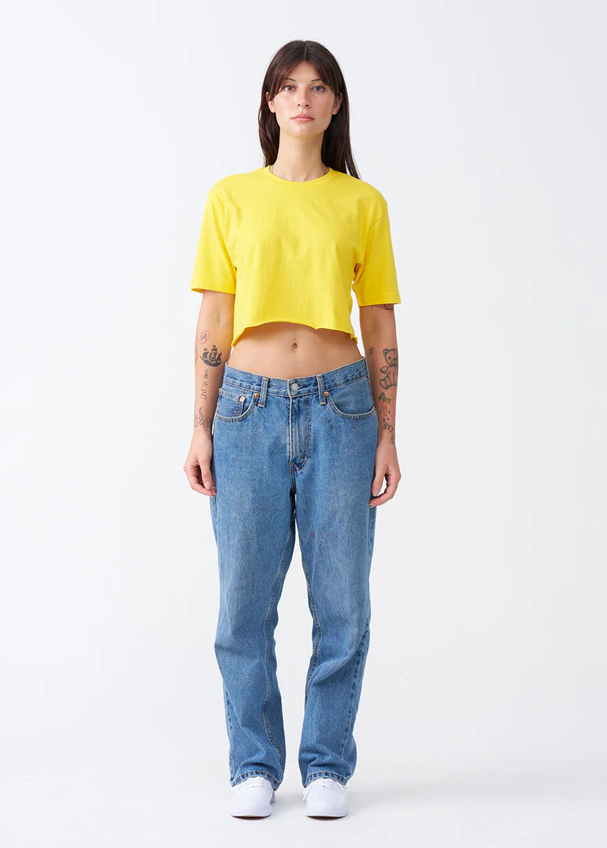Combed Cotton Crop Top T-Shirt