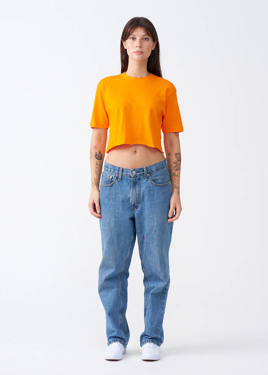 Combed Cotton Crop Top T-Shirt