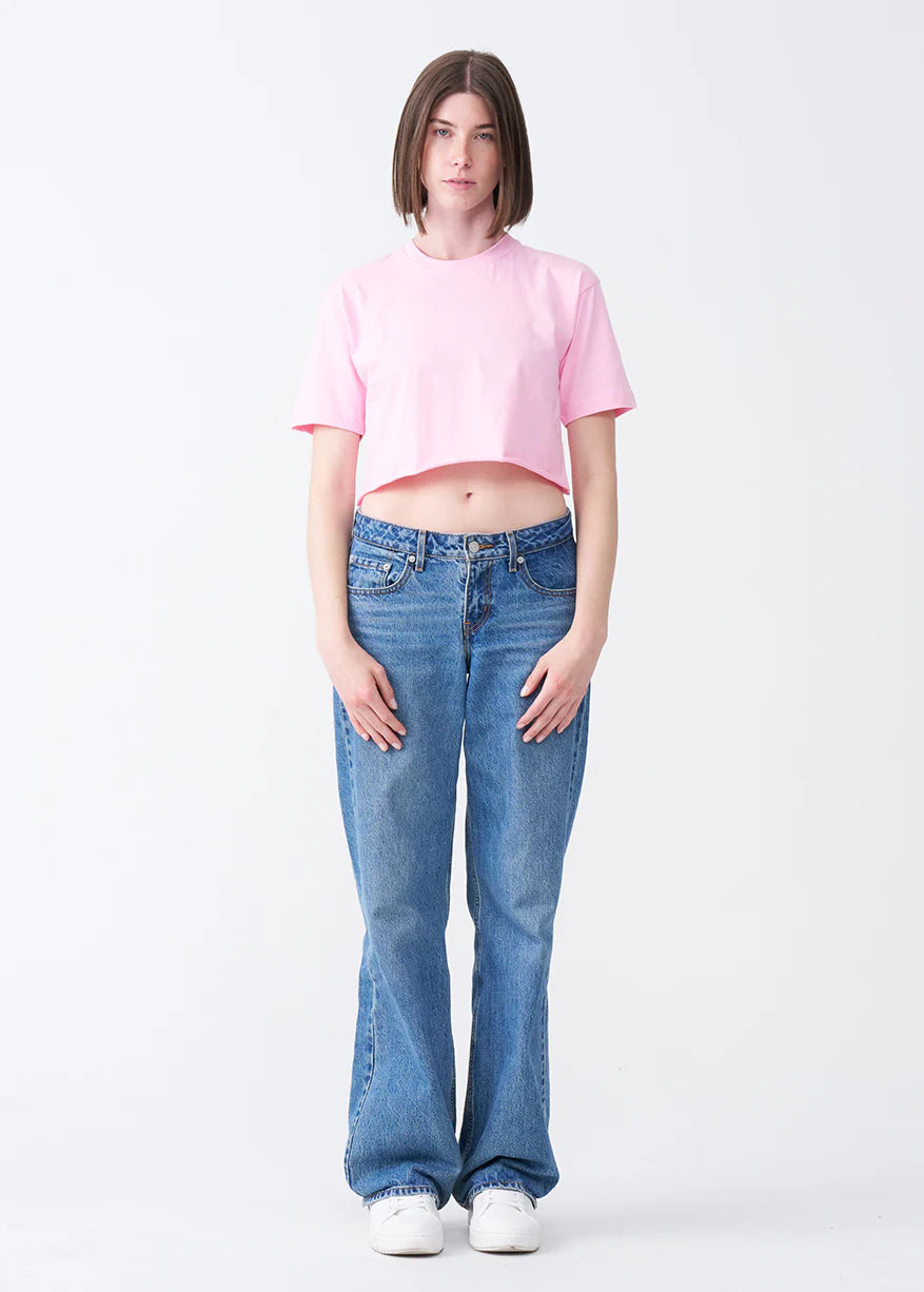 Combed Cotton Crop Top T-Shirt