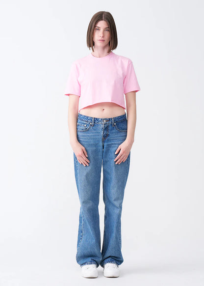 Combed Cotton Crop Top T-Shirt