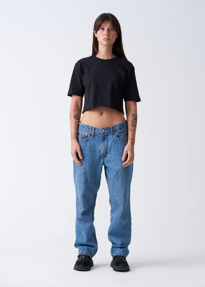 Combed Cotton Crop Top T-Shirt