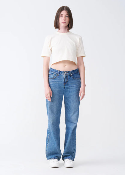 Combed Cotton Crop Top T-Shirt