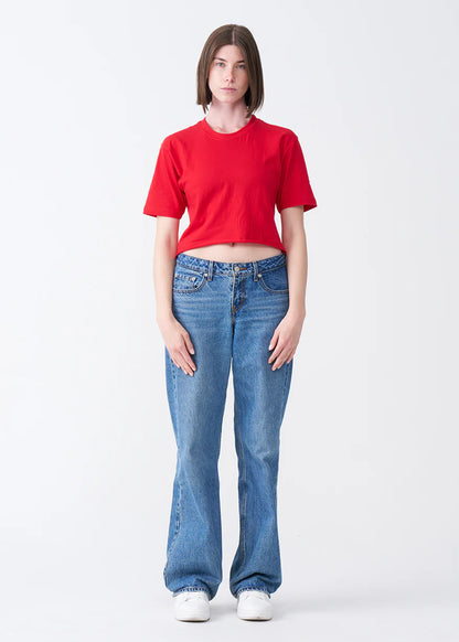 Combed Cotton Crop Top T-Shirt