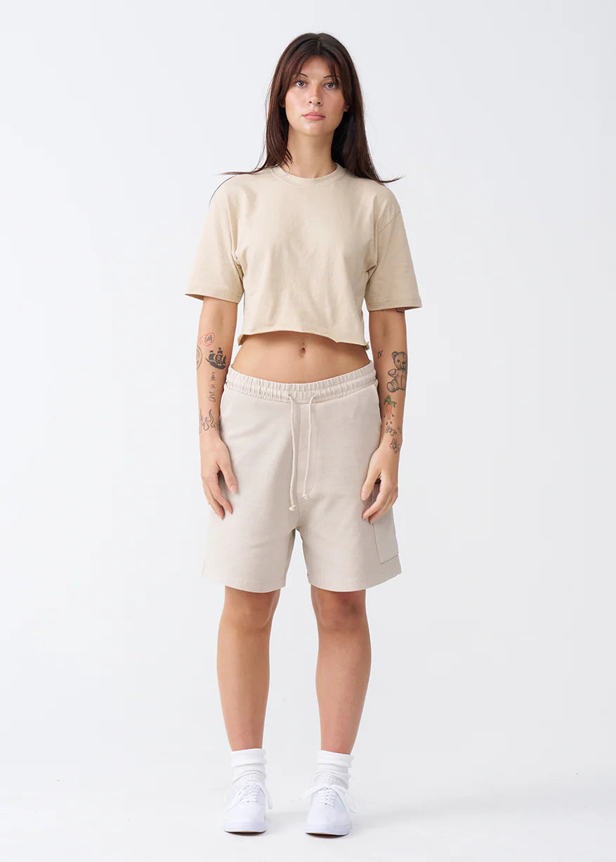 Combed Cotton Crop Top T-Shirt