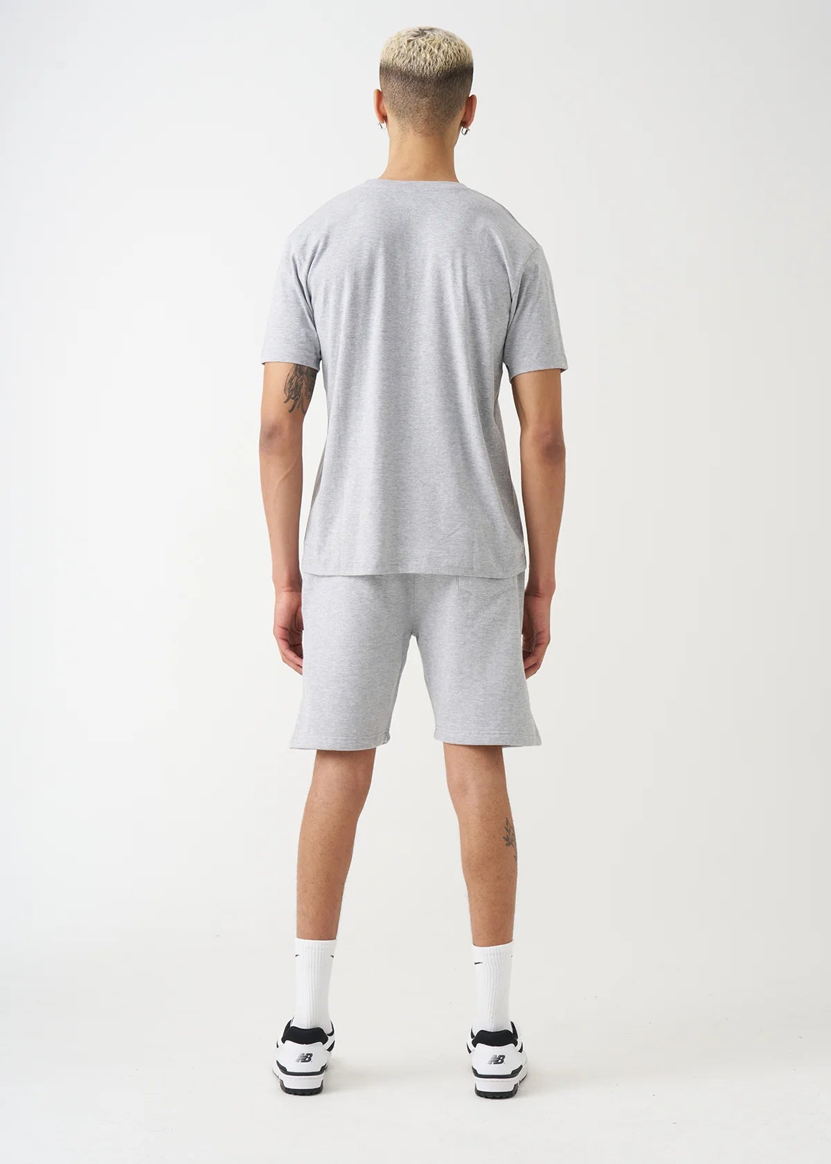 Gray T-Shirt And Short Set