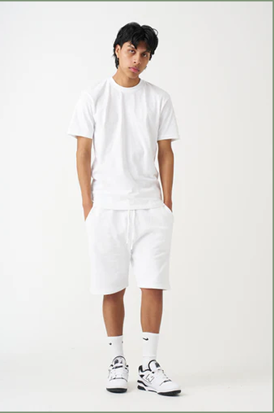 White T-Shirt And Short Set