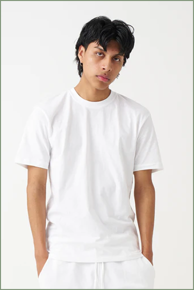 White Combed Cotton T-Shirt