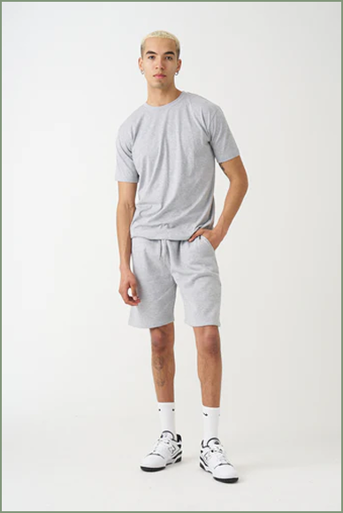 Gray T-Shirt And Short Set