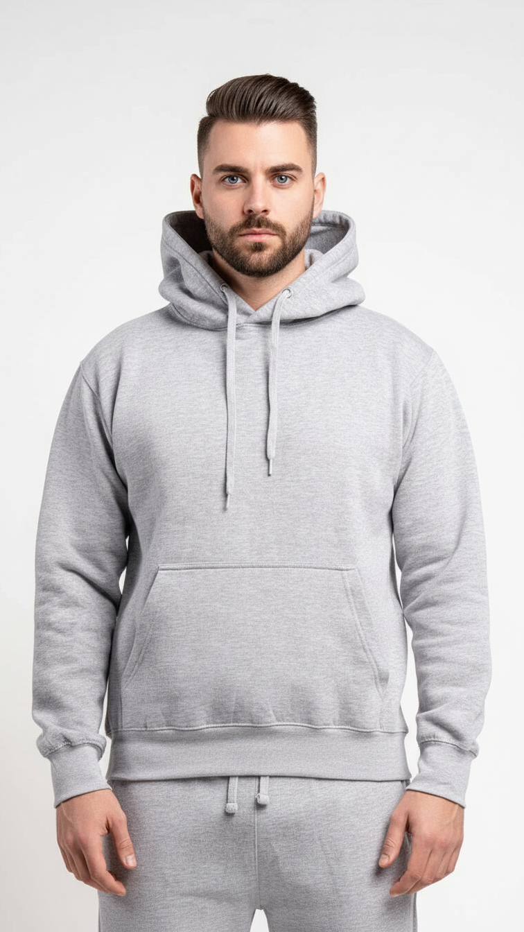Black Heavy Blend Fleece Hooded Sweatshirt