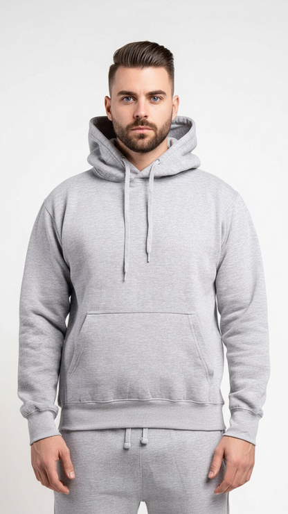 Black Heavy Blend Fleece Hooded Sweatshirt