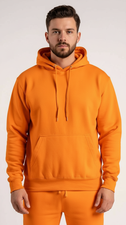 Black Heavy Blend Fleece Hooded Sweatshirt