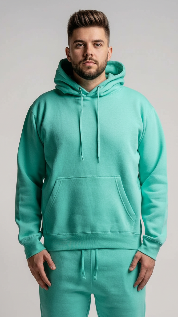 Black Heavy Blend Fleece Hooded Sweatshirt