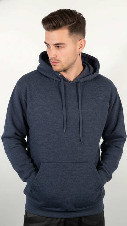 Black Heavy Blend Fleece Hooded Sweatshirt