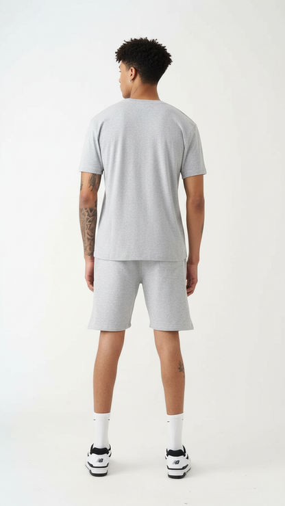 Gray T-Shirt And Short Set