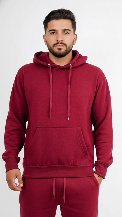 Black Heavy Blend Fleece Hooded Sweatshirt