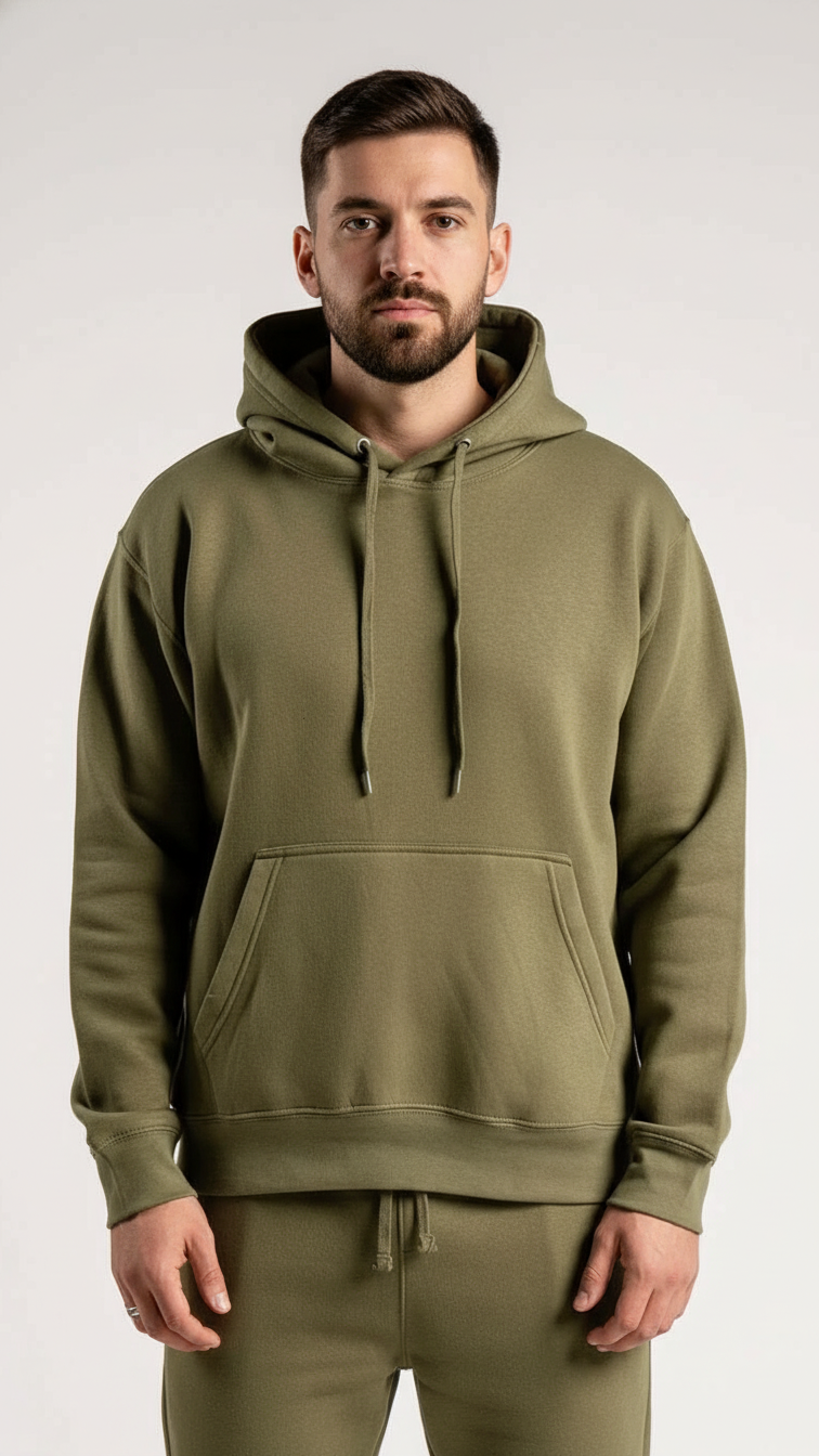 Black Heavy Blend Fleece Hooded Sweatshirt