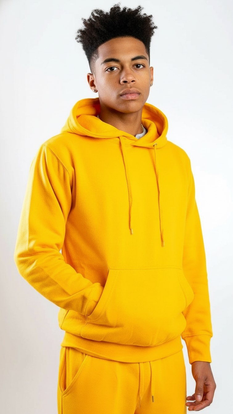 Black Heavy Blend Fleece Hooded Sweatshirt