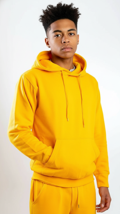 Black Heavy Blend Fleece Hooded Sweatshirt