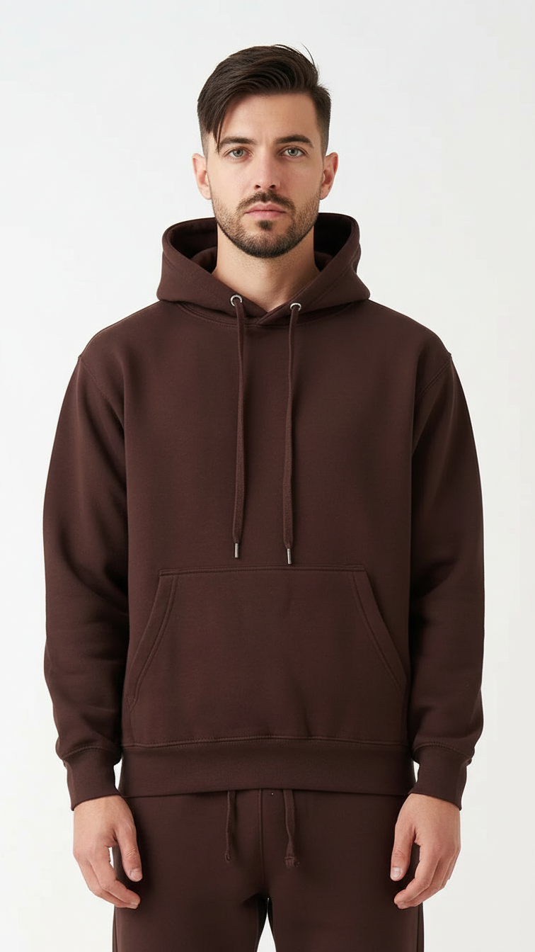 Black Heavy Blend Fleece Hooded Sweatshirt