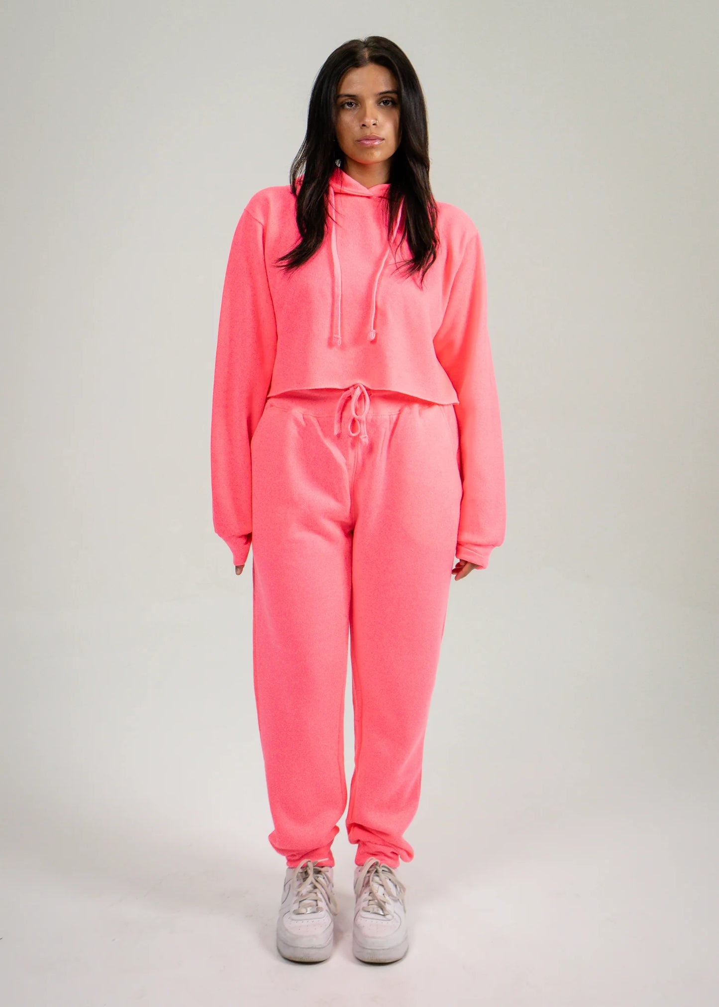 Heather Gray Crop Top SweatSuit